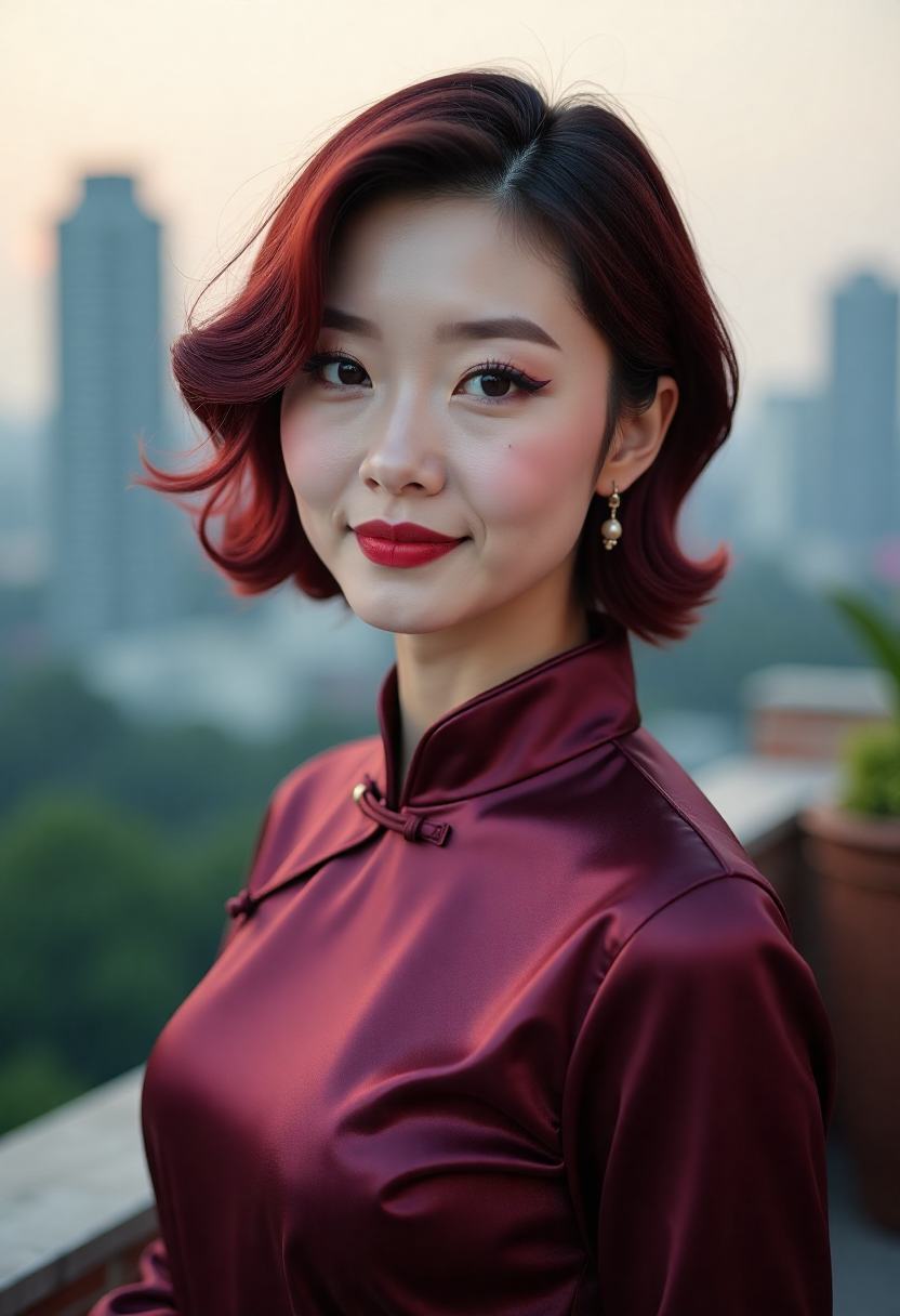 沈逸鸣在繁华落地窗前接听电话